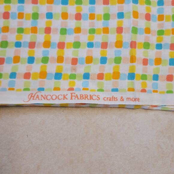 Cotton Fabric Pastel Dot Grid Print 34x43 Quilting Sewing Cut Hancock Crafts DIY - Picture 4 of 7